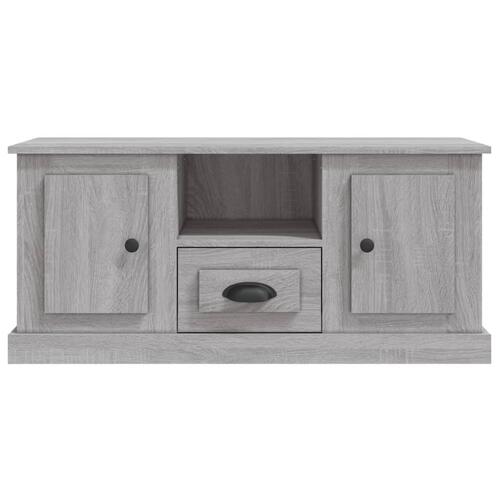 Tv-bord 100x35,5x45 cm konstrueret træ grå sonoma-eg