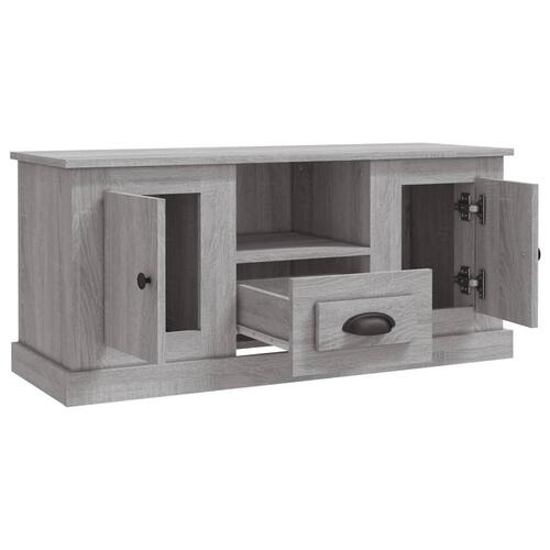 Tv-bord 100x35,5x45 cm konstrueret træ grå sonoma-eg