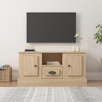 Tv-bord 100x35,5x45 cm konstrueret træ sonoma-eg