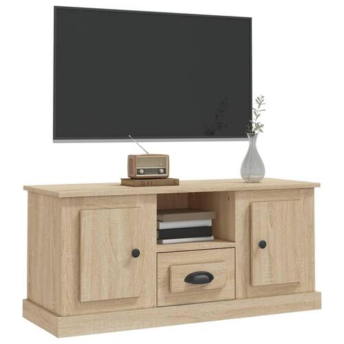 Tv-bord 100x35,5x45 cm konstrueret træ sonoma-eg