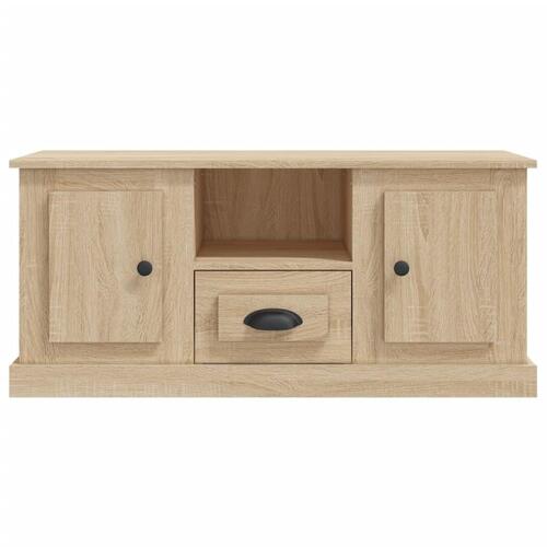 Tv-bord 100x35,5x45 cm konstrueret træ sonoma-eg