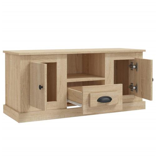 Tv-bord 100x35,5x45 cm konstrueret træ sonoma-eg