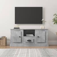 Tv-bord 100x35,5x45 cm konstrueret træ betongrå