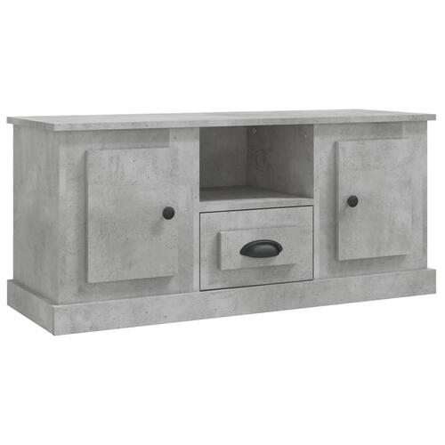 Tv-bord 100x35,5x45 cm konstrueret træ betongrå