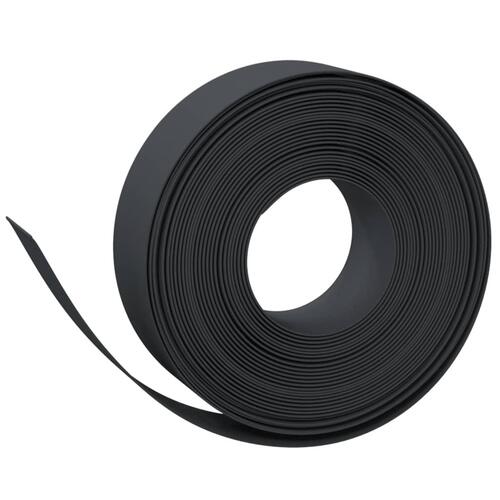 Græskant 10 m 15 cm polyethylen sort
