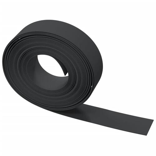 Græskant 10 m 15 cm polyethylen sort