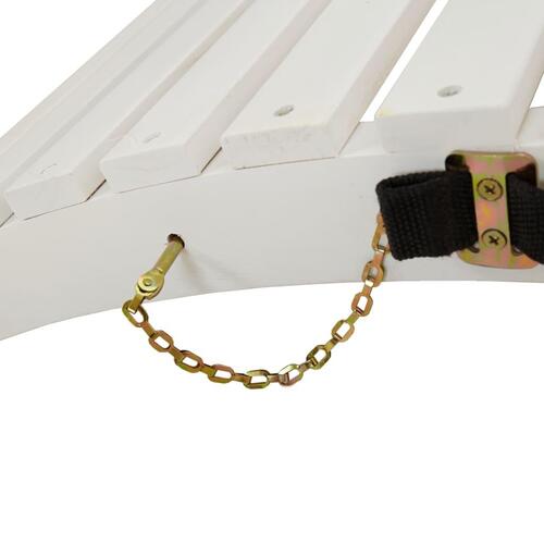 Liggestole 2 stk. 184x55x64 cm massivt akacietræ hvid