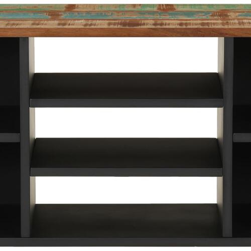 Tv-bord 100x33x46 cm massivt genbrugstræ og konstrueret træ