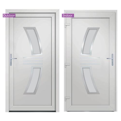 Hoveddør 98x208 cm PVC hvid