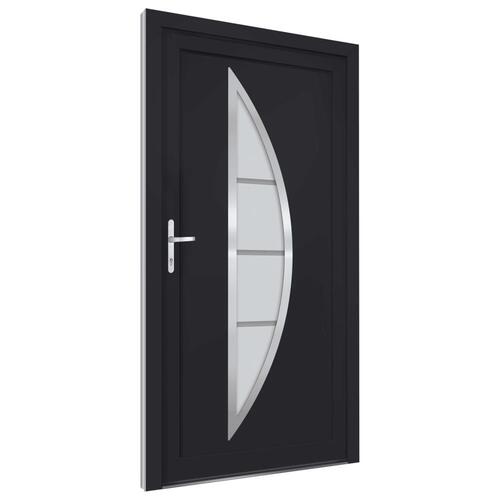 Hoveddør 98x190 cm PVC antracitgrå