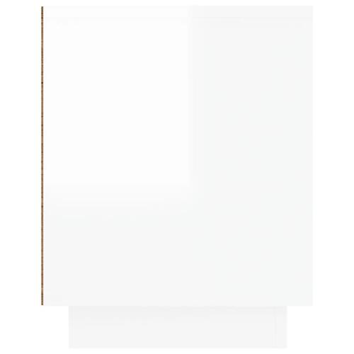 Tv-bord 80x35x45 cm konstrueret træ hvid højglans