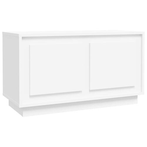 Tv-bord 80x35x45 cm konstrueret træ hvid