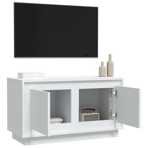 Tv-bord 80x35x45 cm konstrueret træ hvid