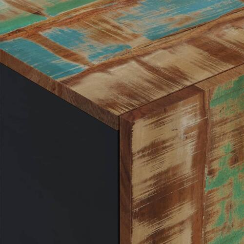 Tv-bord 80x33x46 cm massivt genbrugstræ og konstrueret træ