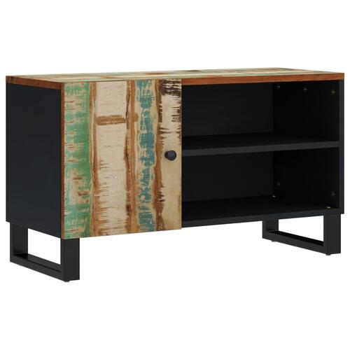 Tv-bord 80x33x46 cm massivt genbrugstræ og konstrueret træ