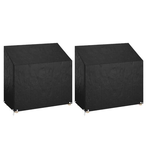 Overtræk til havebænk 2 stk. 130x70x70/88 cm 8 øjer polyethylen
