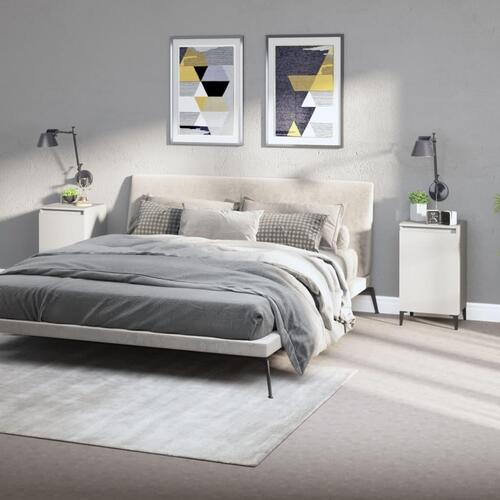 Sengeborde 2 stk. 40x35x70 cm konstrueret træ hvid