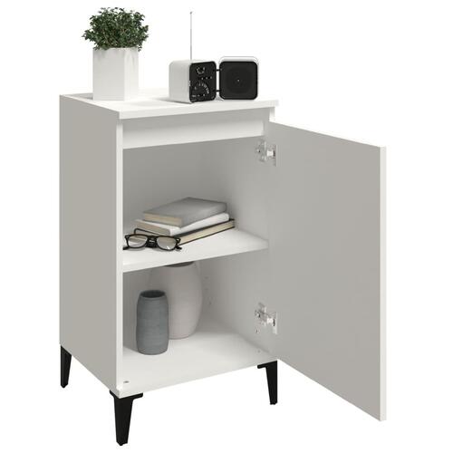 Sengeborde 2 stk. 40x35x70 cm konstrueret træ hvid
