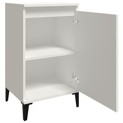 Sengeborde 2 stk. 40x35x70 cm konstrueret træ hvid