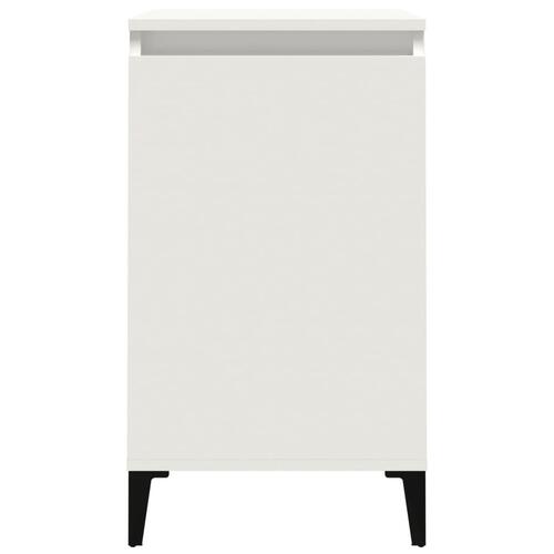 Sengeborde 2 stk. 40x35x70 cm konstrueret træ hvid