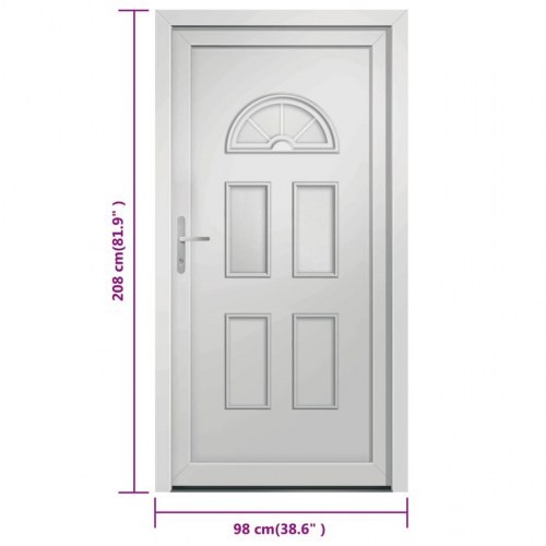Hoveddør 98x208 cm PVC hvid