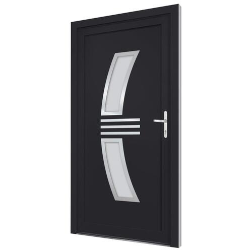 Hoveddør 98x208 cm PVC antracitgrå