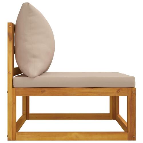 Sofasæt til haven 2 dele med hynder massivt akacietræ