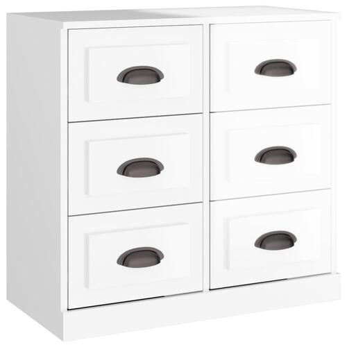 Skænk 70x35,5x67,5 cm konstrueret træ hvid højglans