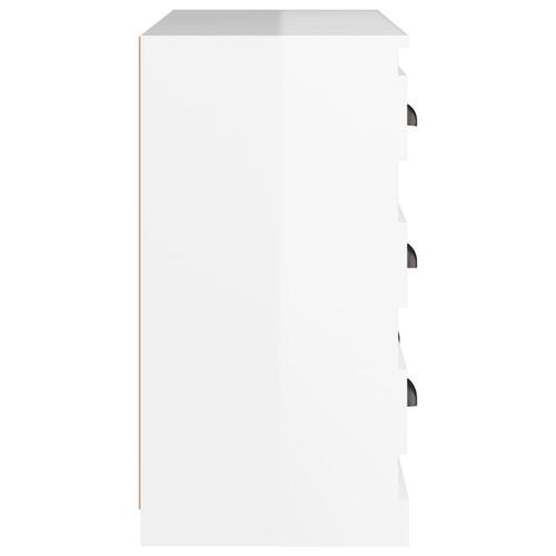 Skænk 70x35,5x67,5 cm konstrueret træ hvid højglans