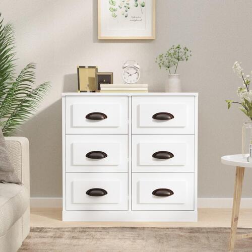 Skænk 70x35,5x67,5 cm konstrueret træ hvid