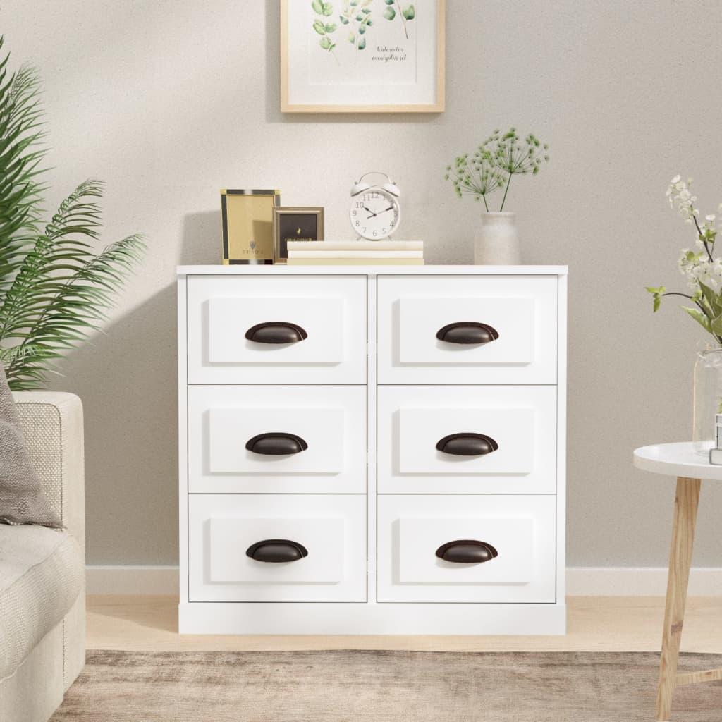 Skænk 70x35,5x67,5 cm konstrueret træ hvid