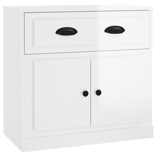 Skænk 70x35,5x67,5 cm konstrueret træ hvid højglans