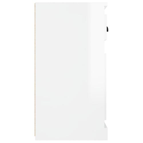 Skænk 70x35,5x67,5 cm konstrueret træ hvid højglans