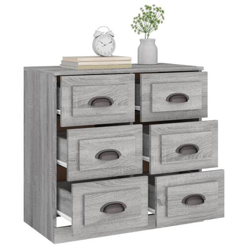 Skænk 70x35,5x67,5 cm konstrueret træ grå sonoma-eg