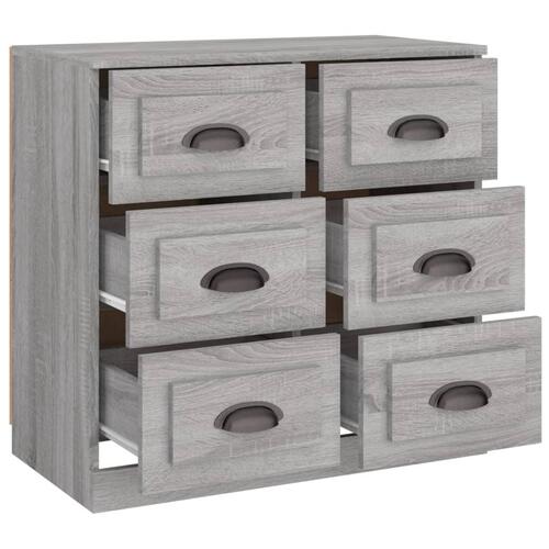 Skænk 70x35,5x67,5 cm konstrueret træ grå sonoma-eg