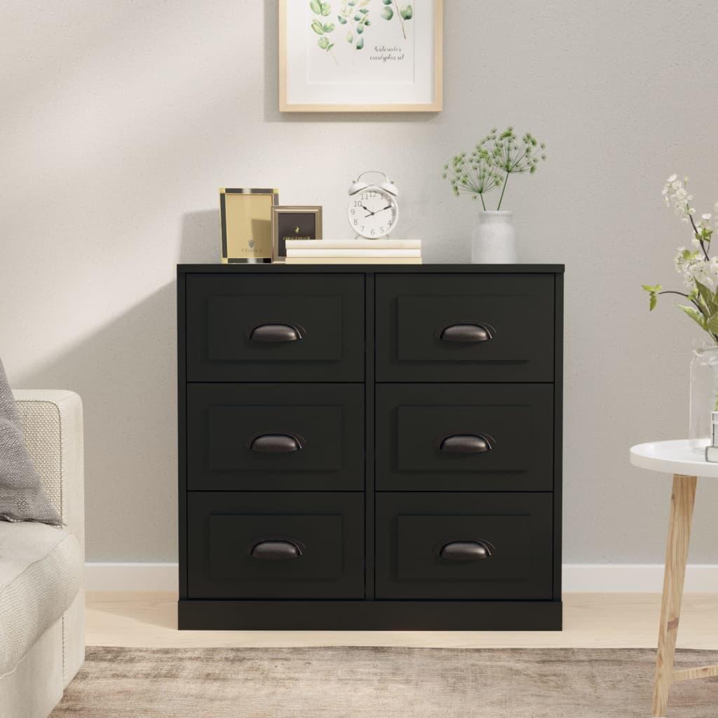 Skænk 70x35,5x67,5 cm konstrueret træ sort
