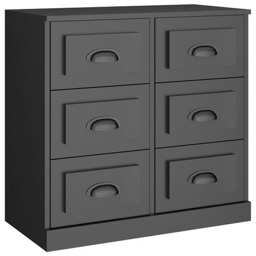 Skænk 70x35,5x67,5 cm konstrueret træ sort
