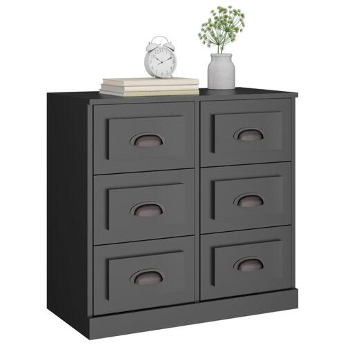 Skænk 70x35,5x67,5 cm konstrueret træ sort