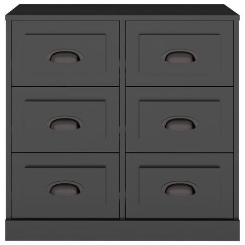 Skænk 70x35,5x67,5 cm konstrueret træ sort