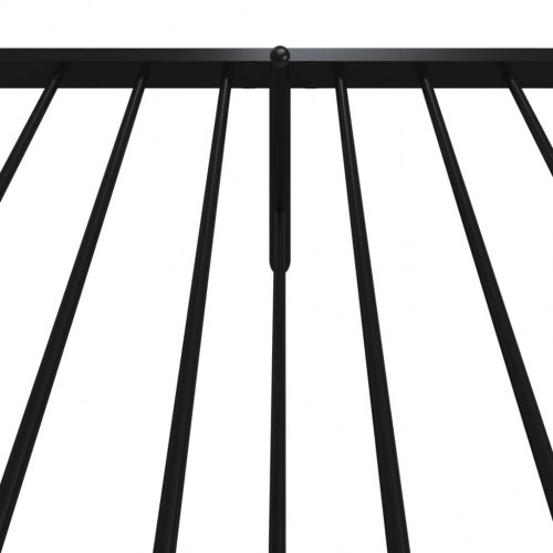 Sengeramme med sengegavl og fodgærde 80x200 cm metal sort