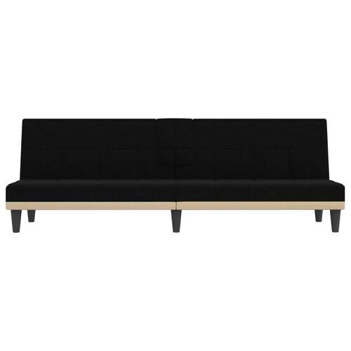 Sovesofa med kopholdere stof sort