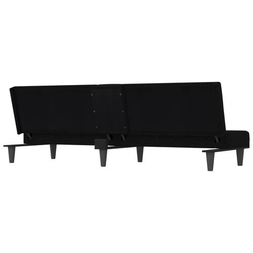 Sovesofa med kopholdere stof sort