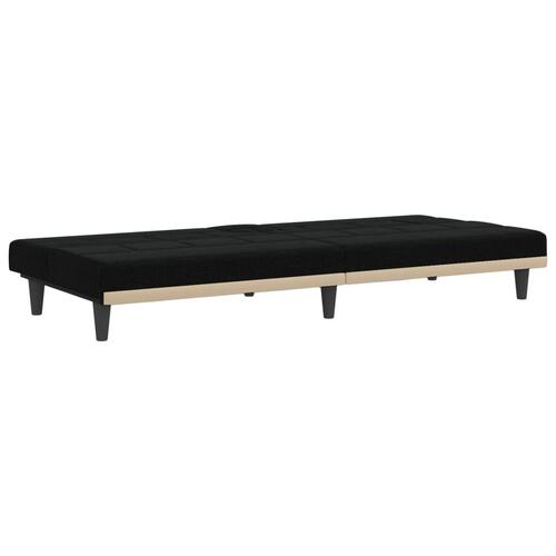 Sovesofa med kopholdere stof sort