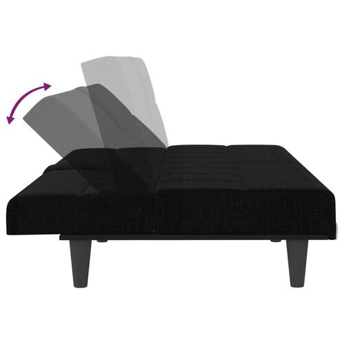 Sovesofa med kopholdere stof sort