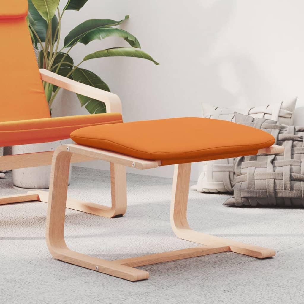 Fodskammel 51x41x40 cm stof mørkegul