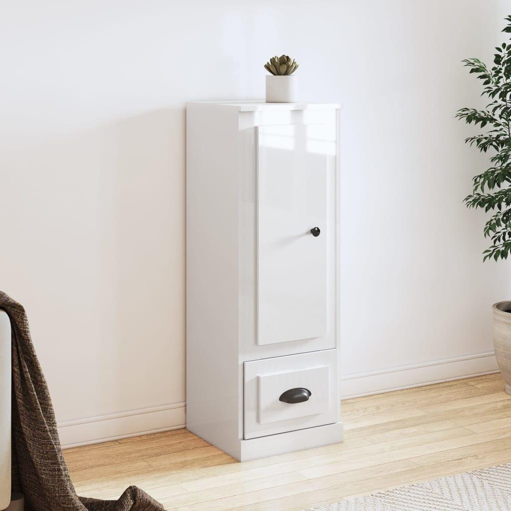 Skab 36x35,5x103,5 cm konstrueret træ hvid højglans