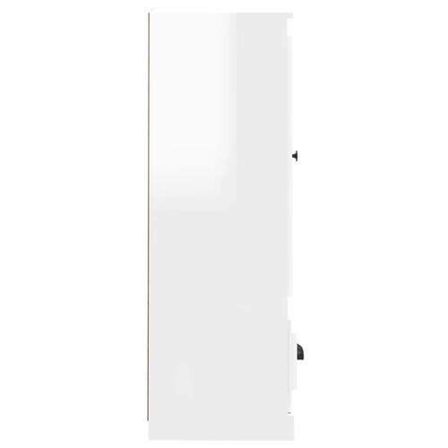 Skab 36x35,5x103,5 cm konstrueret træ hvid højglans