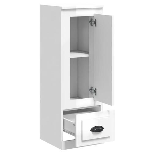 Skab 36x35,5x103,5 cm konstrueret træ hvid højglans