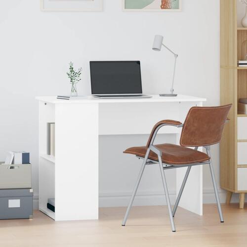 Skrivebord 100x55x75 cm konstrueret træ hvid