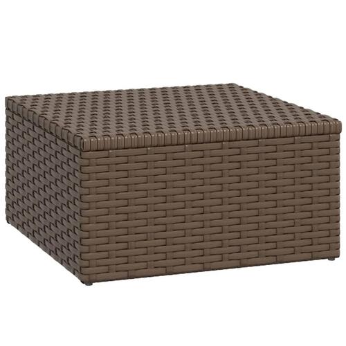 Loungesæt til haven polyrattan brun